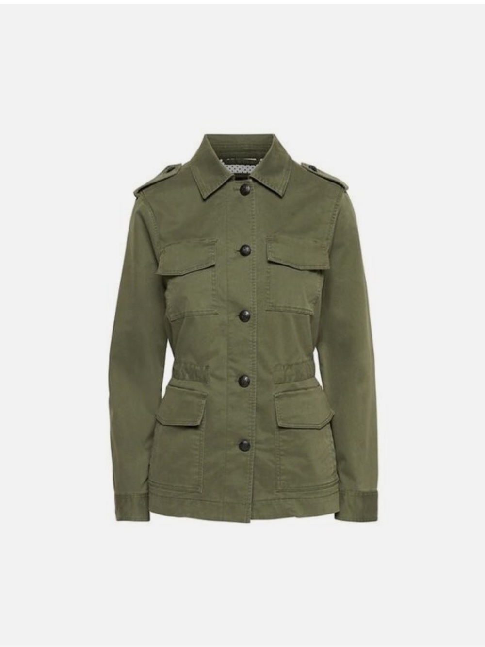 Banana Republic Olive Green Utility Jacket with Drawcord Waist - Picture 2 of 5
